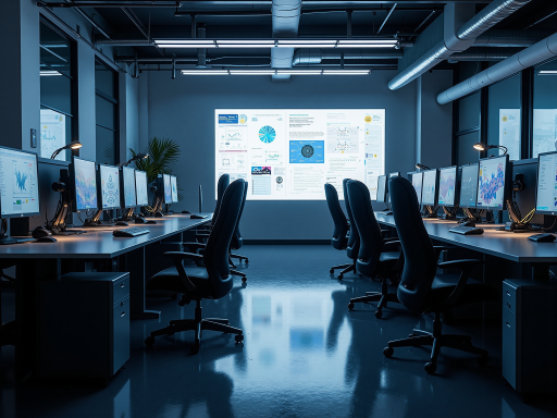 专业验证团队工作场景,多名技术人员在现代化办公室中操作电脑,蓝色工作服,专业设备,明亮灯光